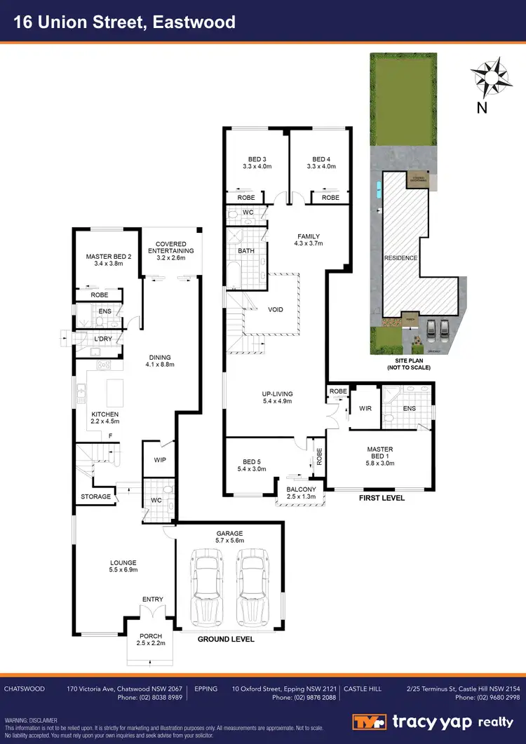 Floorplan of Homely semi-detached listing, 16 Union Street, Eastwood NSW 2122