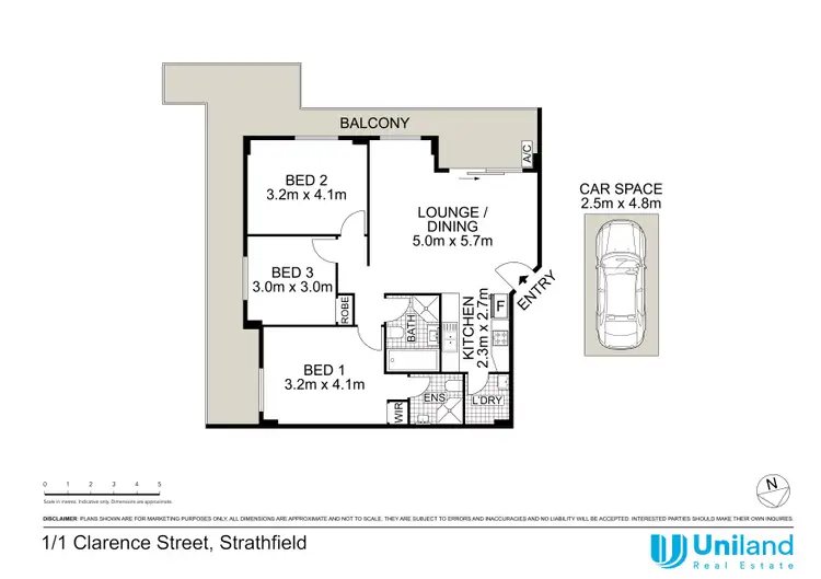 Floorplan of Homely apartment listing, 1/1 Clarence Street, Strathfield NSW 2135