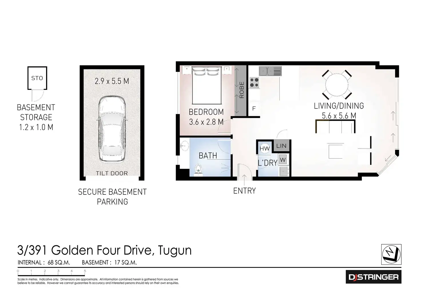 Floorplan of Homely unit listing, 3/391 Golden Four Drive, Tugun QLD 4224