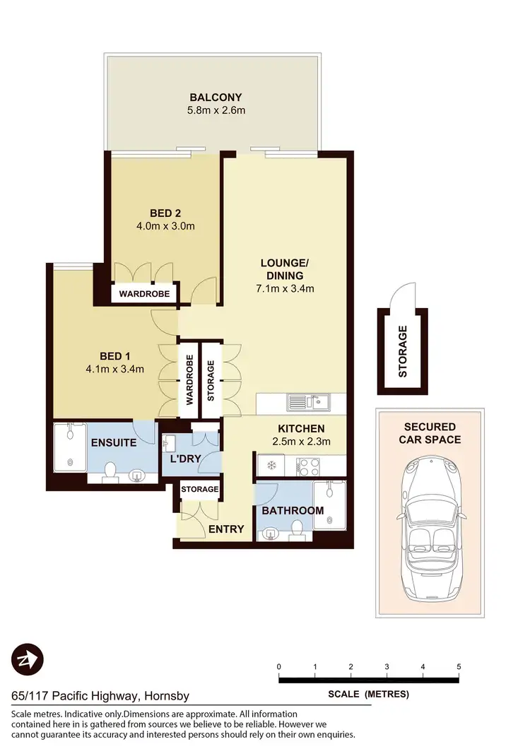 Floorplan of Homely apartment listing, 65/117 Pacific Highway, Hornsby NSW 2077