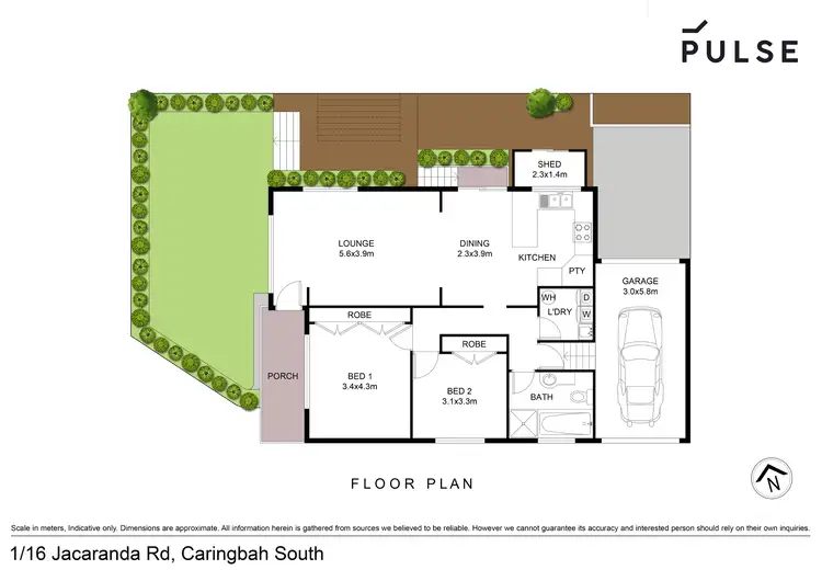 Floorplan of Homely villa listing, 1/16 Jacaranda Road, Caringbah NSW 2229