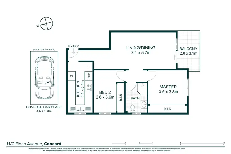 Floorplan of Homely apartment listing, 11/2 Finch Avenue, Concord NSW 2137