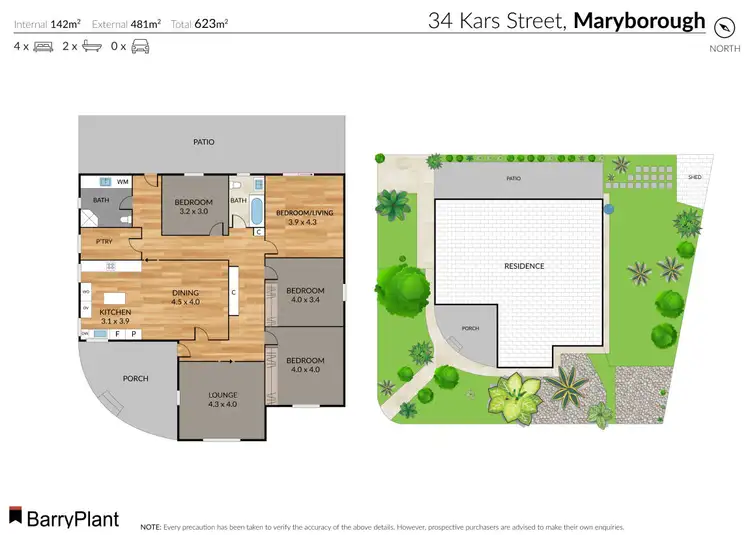 Floorplan of Homely house listing, 34 Kars Street, Maryborough VIC 3465