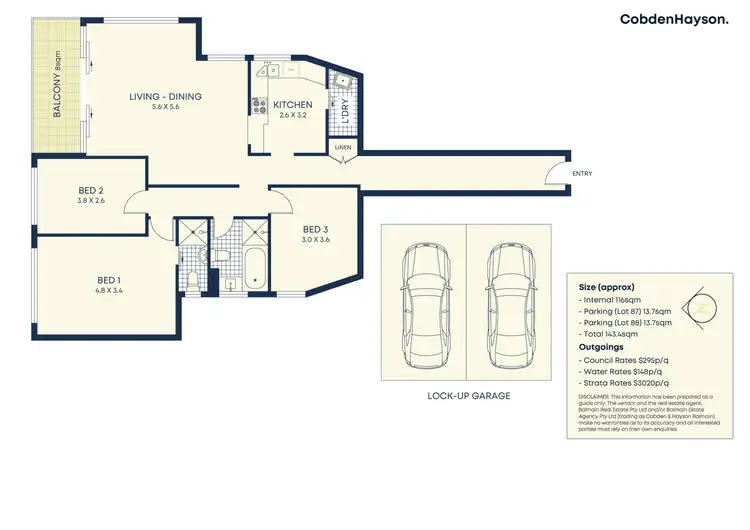 Floorplan of Homely apartment listing, 81c/14 Wolseley Street, Drummoyne NSW 2047