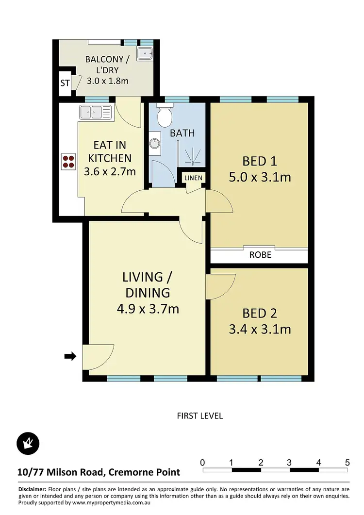 Floorplan of Homely apartment listing, 10/77 Milson Road, Cremorne Point NSW 2090