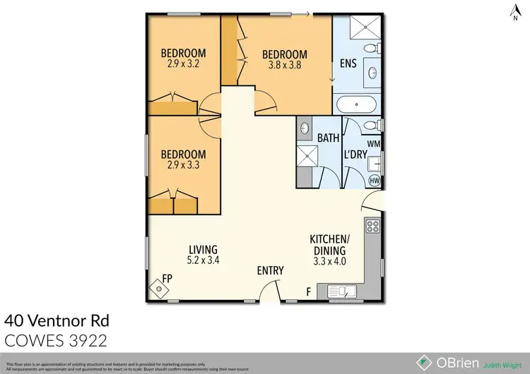 Floorplan of Homely house listing, 40 Ventnor Road, Cowes VIC 3922
