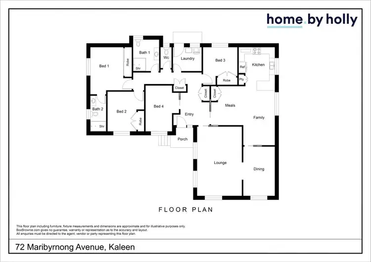 Floorplan of Homely house listing, 72 Maribyrnong Avenue, Kaleen ACT 2617