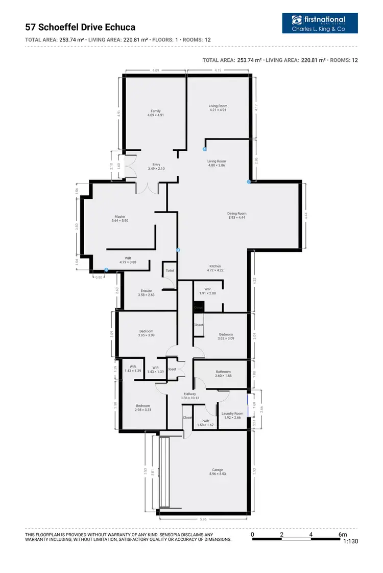 Floorplan of Homely house listing, 57 Schoeffel Drive, Echuca VIC 3564