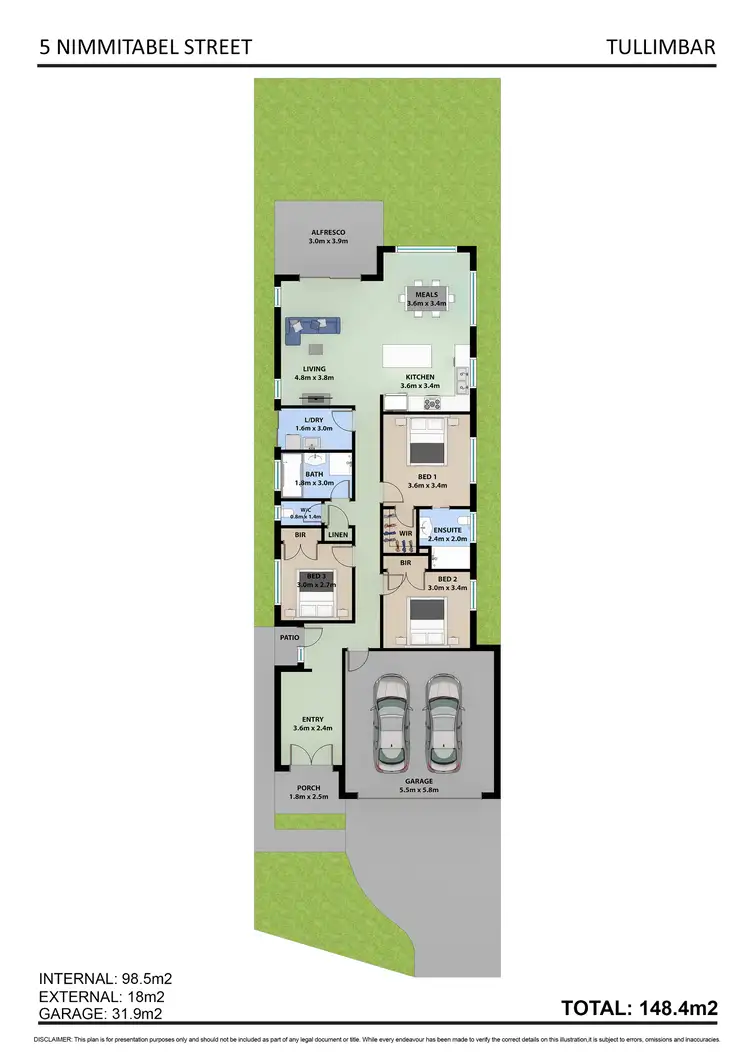 Floorplan of Homely villa listing, 5 Nimmitabel Street, Tullimbar NSW 2527