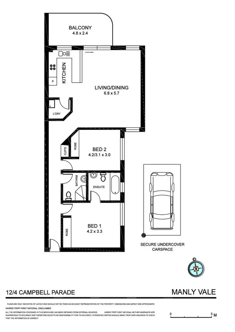 Floorplan of Homely unit listing, 12/4 Campbell Parade, Manly Vale NSW 2093
