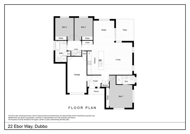 Floorplan of Homely house listing, 22 Ebor Way, Dubbo NSW 2830