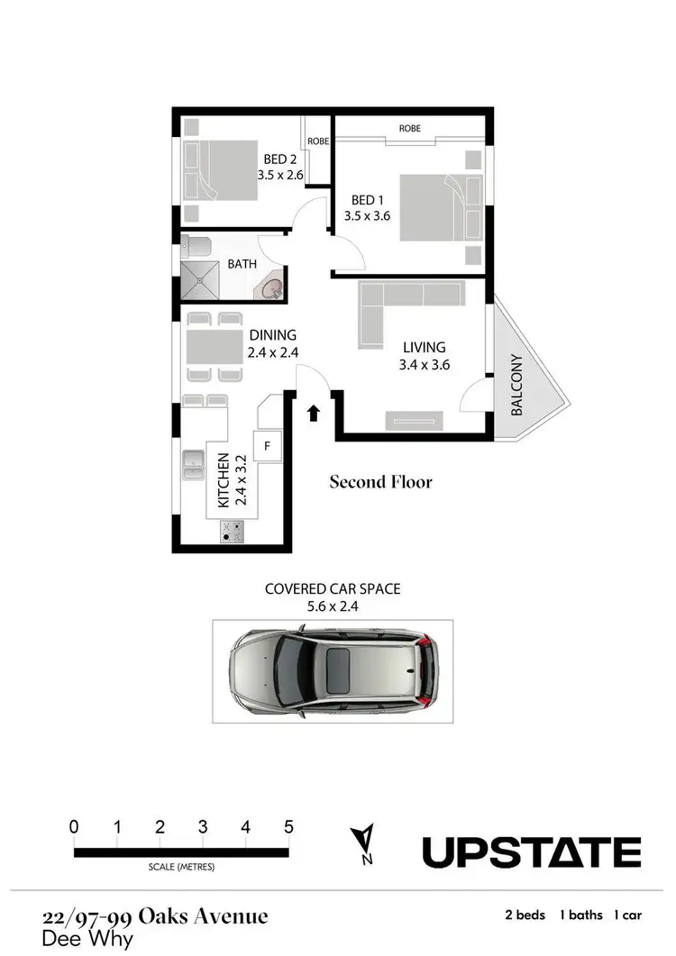 Floorplan of Homely apartment listing, 22/97-99 Oaks Avenue, Dee Why NSW 2099