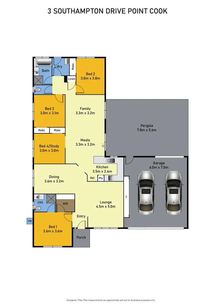 Floorplan of Homely house listing, 3 Southampton Drive, Point Cook VIC 3030