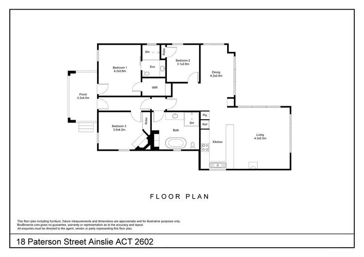 Floorplan of Homely house listing, 18 Paterson Street, Ainslie ACT 2602