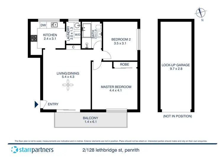 Floorplan of Homely unit listing, 2/128-130 Lethbridge Street, Penrith NSW 2750