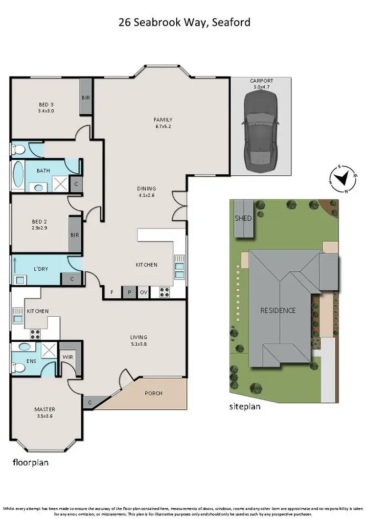 Floorplan of Homely house listing, 26 Seabrook Way, Seaford VIC 3198