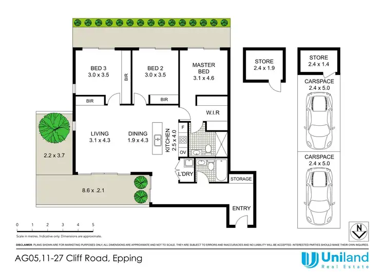 Floorplan of Homely apartment listing, AG05/11-27 Cliff Road, Epping NSW 2121