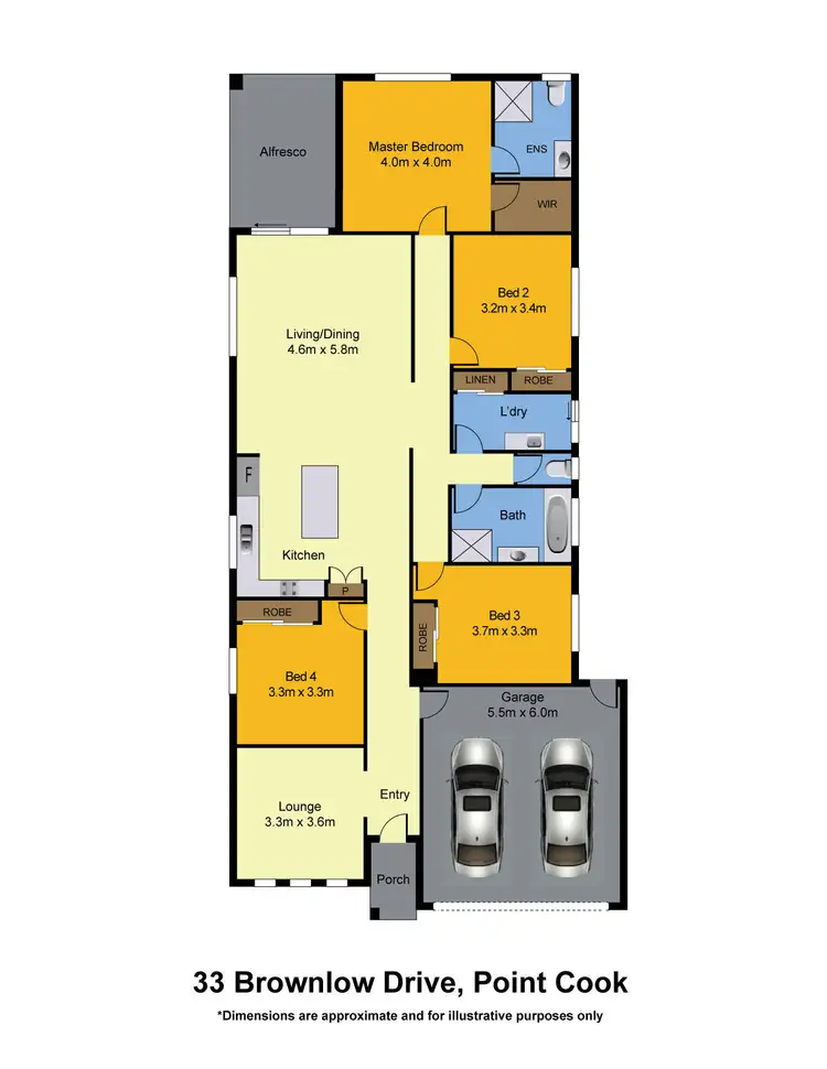 Floorplan of Homely house listing, 33 Brownlow Drive, Point Cook VIC 3030
