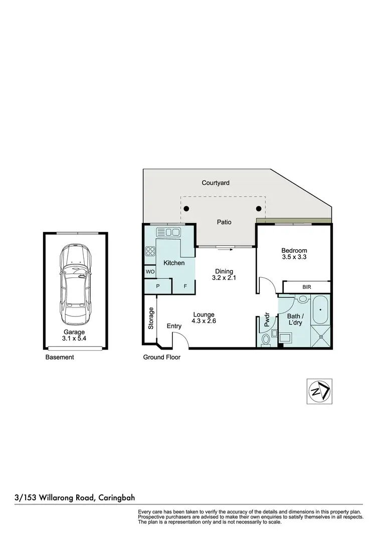 Floorplan of Homely unit listing, 3/153 Willarong Road, Caringbah NSW 2229