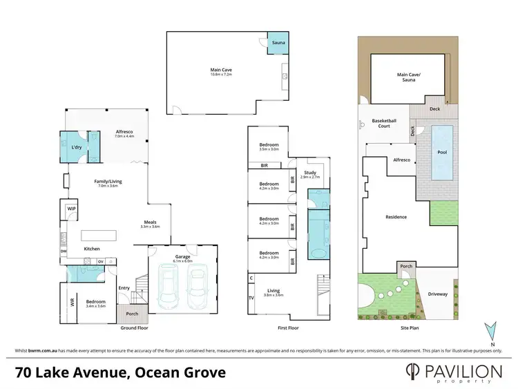 Floorplan of Homely house listing, 70 Lake Avenue, Ocean Grove VIC 3226