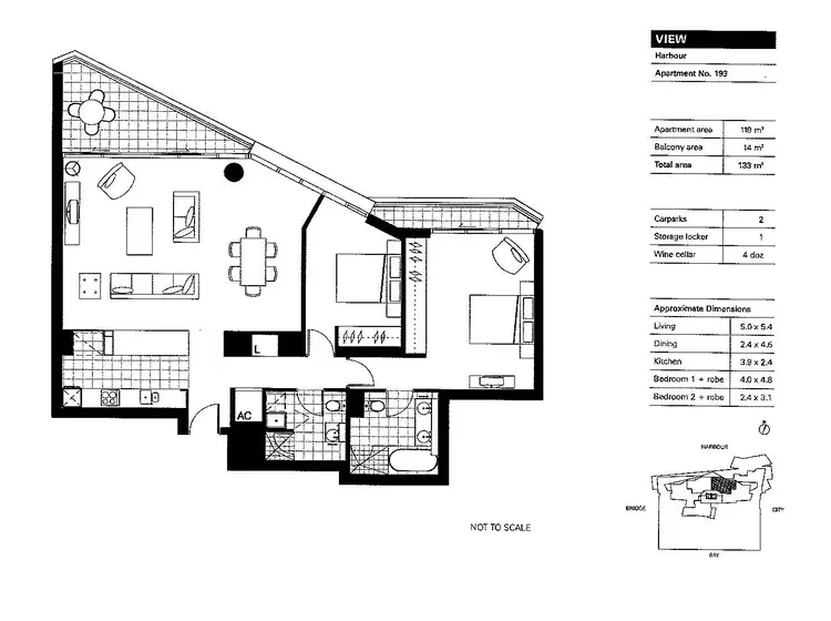 Floorplan of Homely apartment listing, 193/55 Victoria Harbour Promenade, Docklands VIC 3008