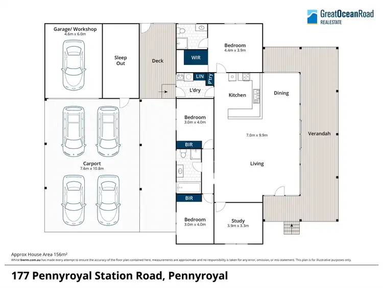 Floorplan of Homely house listing, 177 Pennyroyal Station Road, Pennyroyal VIC 3235