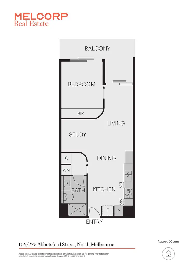 Floorplan of Homely apartment listing, 106/275 Abbotsford Street, North Melbourne VIC 3051