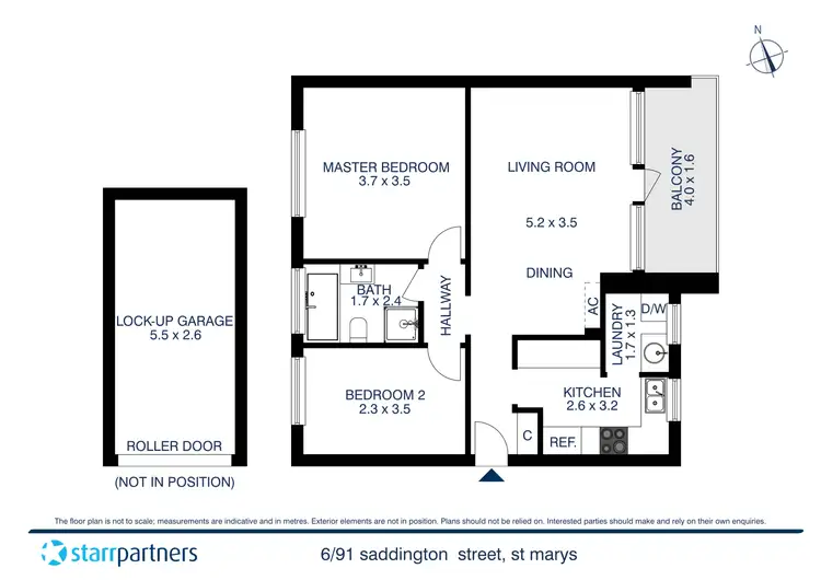 Floorplan of Homely unit listing, 6/91 Saddington Street, St Marys NSW 2760