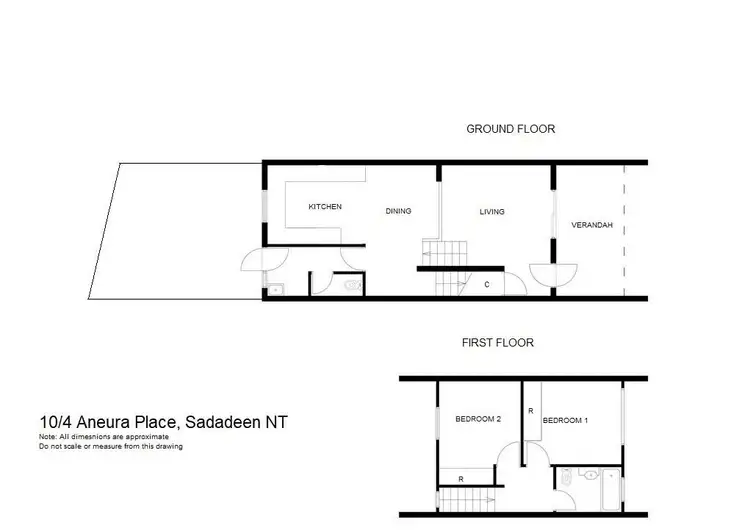 Floorplan of Homely townhouse listing, 10/4 Aneura Place, Sadadeen NT 870