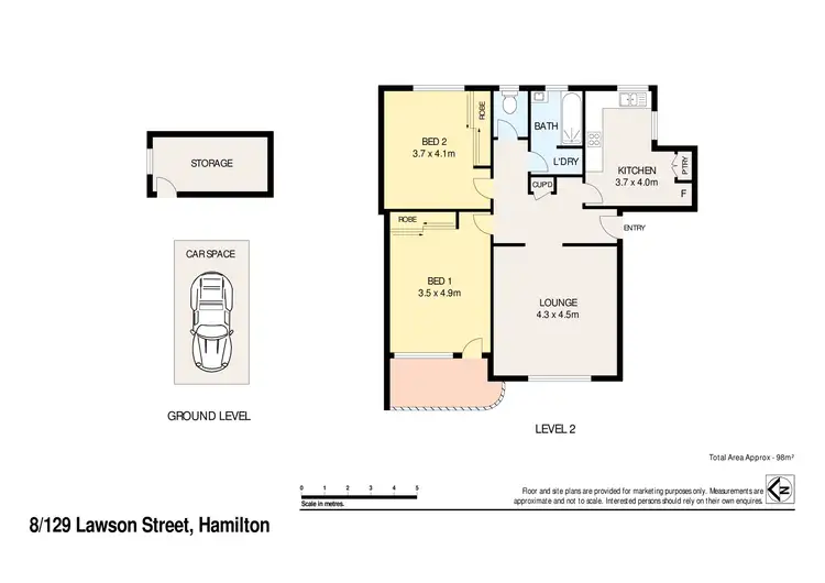 Floorplan of Homely apartment listing, 8/129 Lawson Street, Hamilton NSW 2303