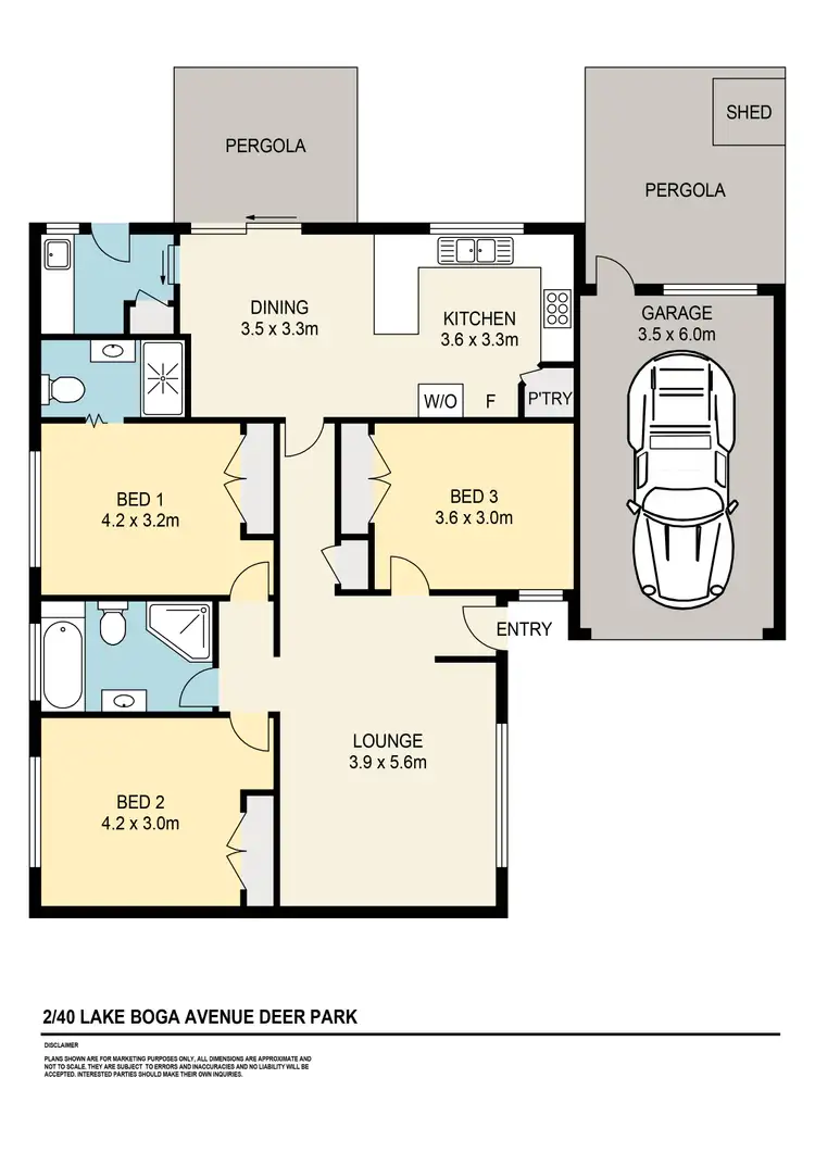 Floorplan of Homely unit listing, 2/40 Lake Boga Avenue, Deer Park VIC 3023