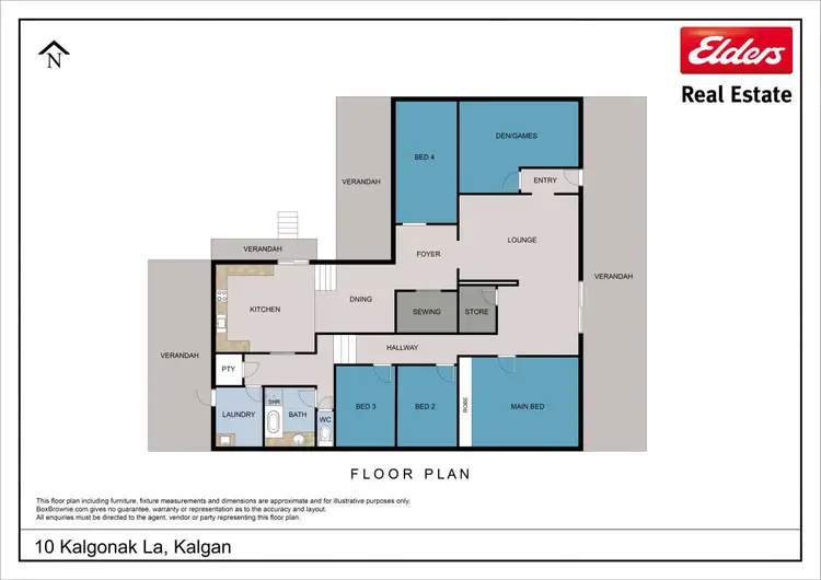 Floorplan of Homely house listing, 10 Kalgonak Lane, Kalgan WA 6330