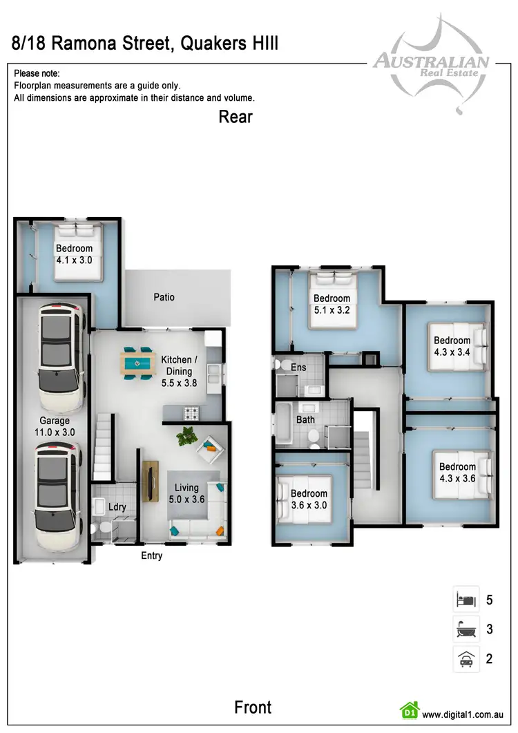 Floorplan of Homely townhouse listing, 8/18 Ramona Street, Quakers Hill NSW 2763