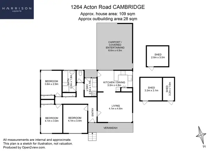 Floorplan of Homely house listing, 1264 Acton Road, Cambridge TAS 7170