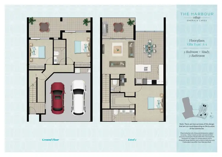 Floorplan of Homely townhouse listing, 15/3028 The Boulevard, Carrara QLD 4211