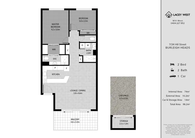 Floorplan of Homely unit listing, 7/34 Hill Avenue, Burleigh Heads QLD 4220