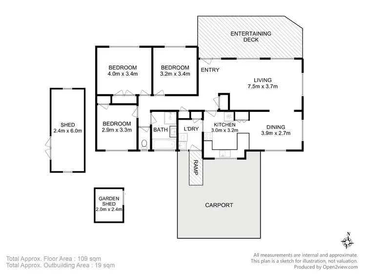 Floorplan of Homely house listing, 19 Longview Court, Lauderdale TAS 7021
