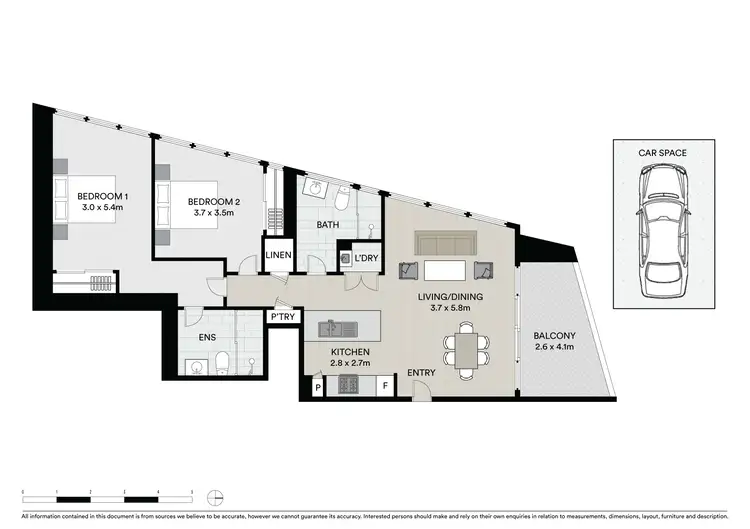 Floorplan of Homely apartment listing, 3101/330 Church Street, Parramatta NSW 2150
