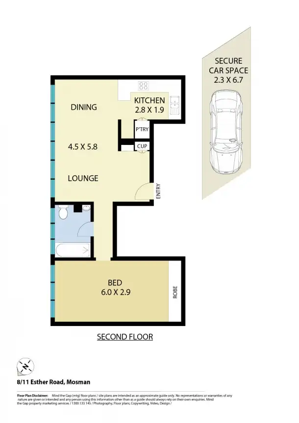 Floorplan of Homely apartment listing, 8/11 Esther Road, Mosman NSW 2088