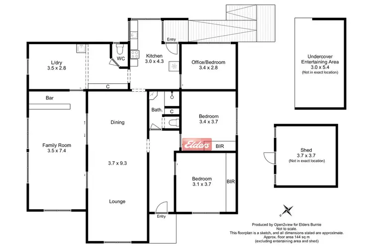 Floorplan of Homely house listing, 1 Brooklyn Road, Brooklyn TAS 7320