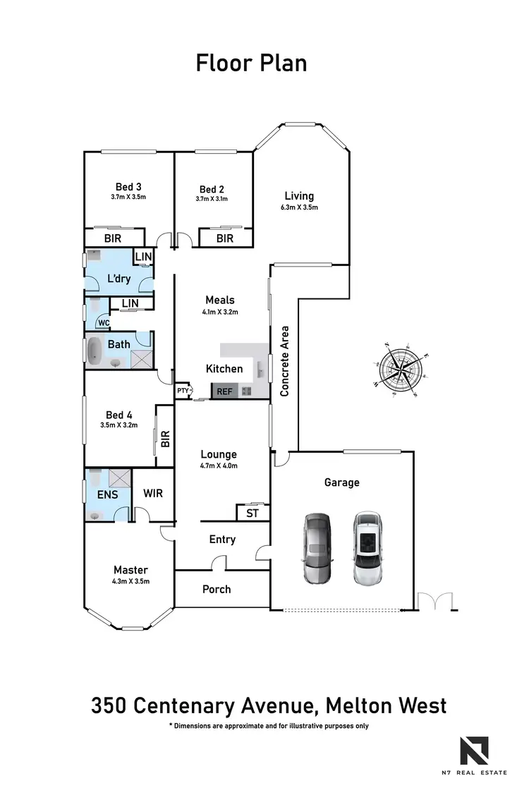 Floorplan of Homely house listing, 350 Centenary Avenue, Harkness VIC 3337