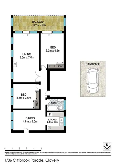 Floorplan of Homely block of units listing, 36 Cliffbrook Parade, Clovelly NSW 2031