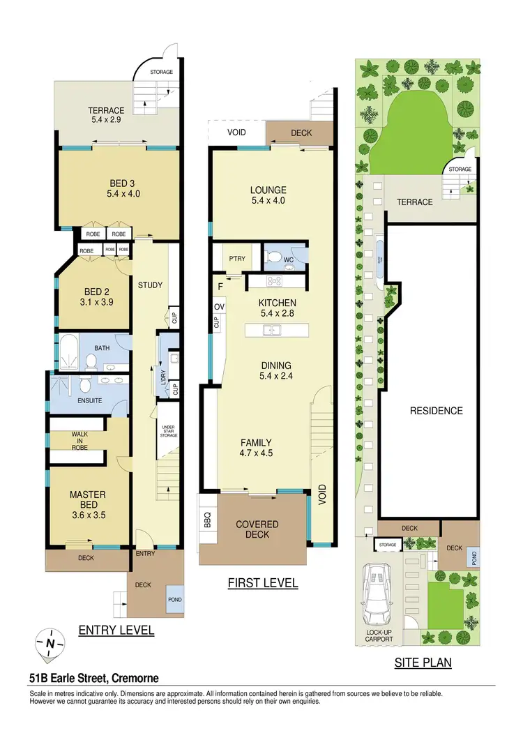 Floorplan of Homely semi-detached listing, 51B Earle Street, Cremorne NSW 2090