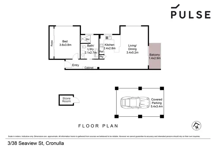 Floorplan of Homely apartment listing, 3/38 Seaview Street, Cronulla NSW 2230