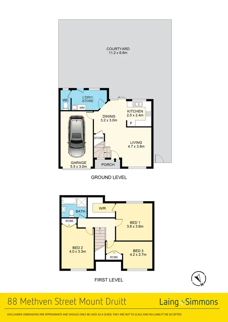Floorplan of Homely townhouse listing, 88 Methven Street, Mount Druitt NSW 2770
