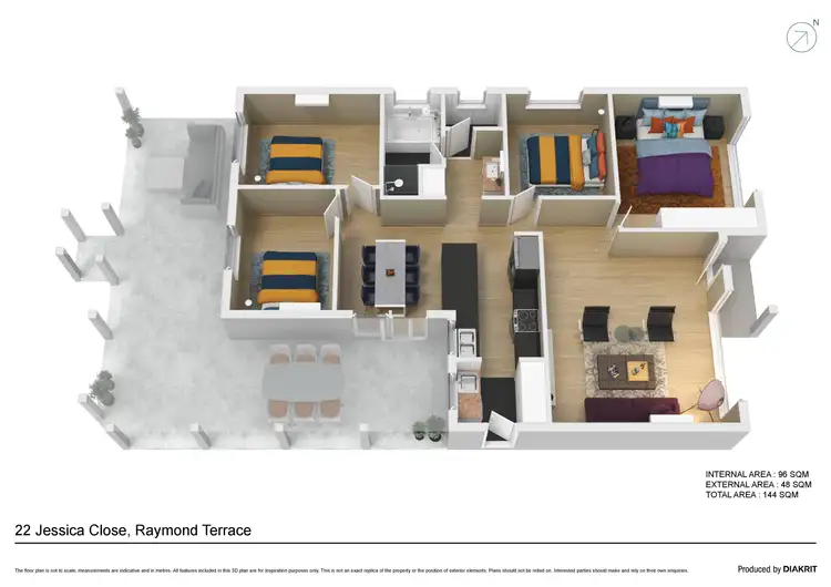 Floorplan of Homely house listing, 22 Jessica Close, Raymond Terrace NSW 2324