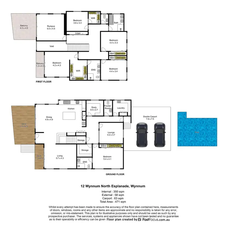 Floorplan of Homely house listing, 12 Wynnum North Esplanade, Wynnum QLD 4178