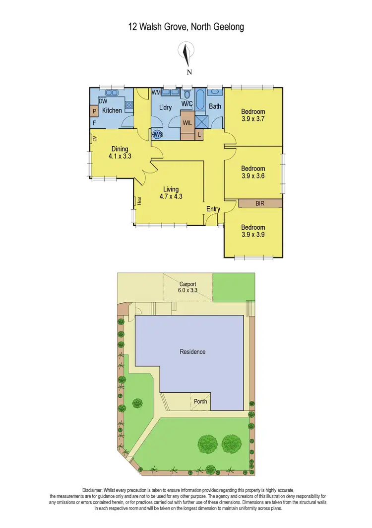 Floorplan of Homely house listing, 12 Walsh Grove, North Geelong VIC 3215
