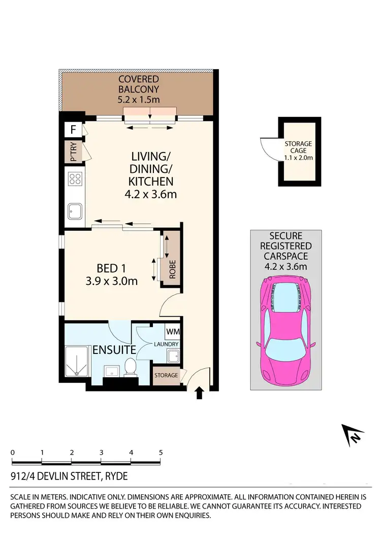 Floorplan of Homely apartment listing, 912G/4 Devlin Street, Ryde NSW 2112