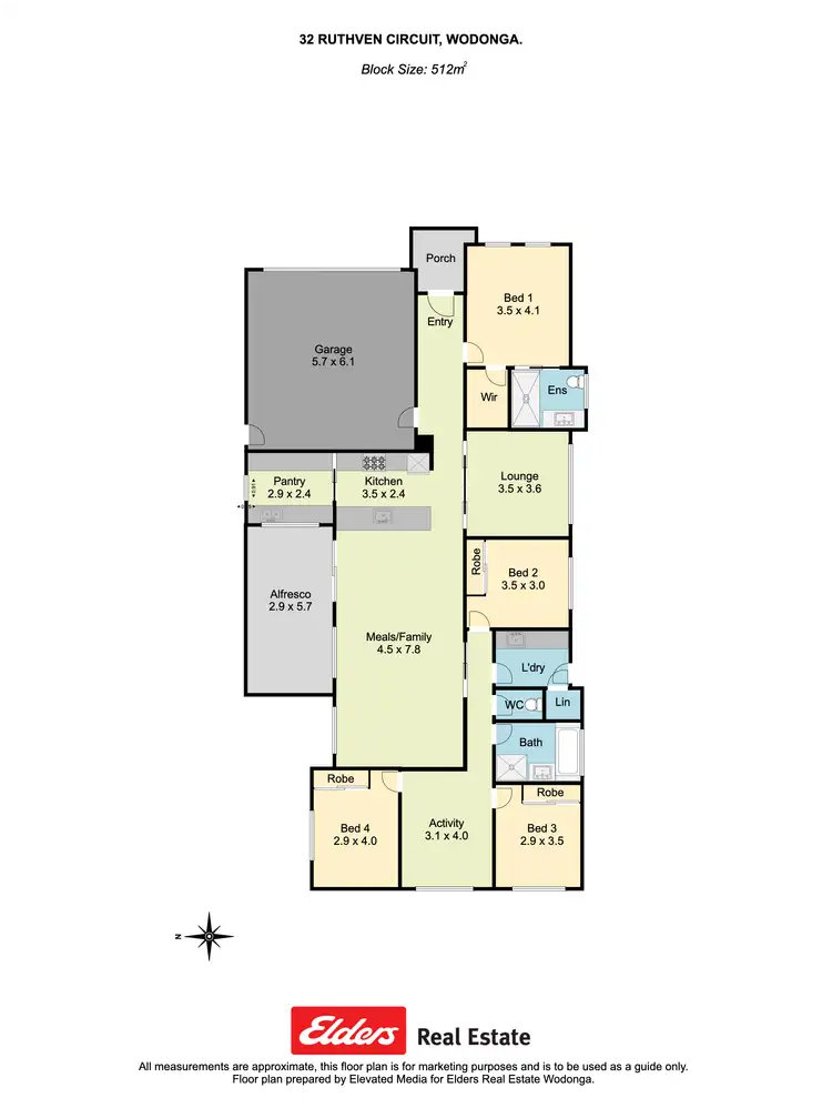 Floorplan of Homely house listing, 32 Ruthven Circuit, Wodonga VIC 3690